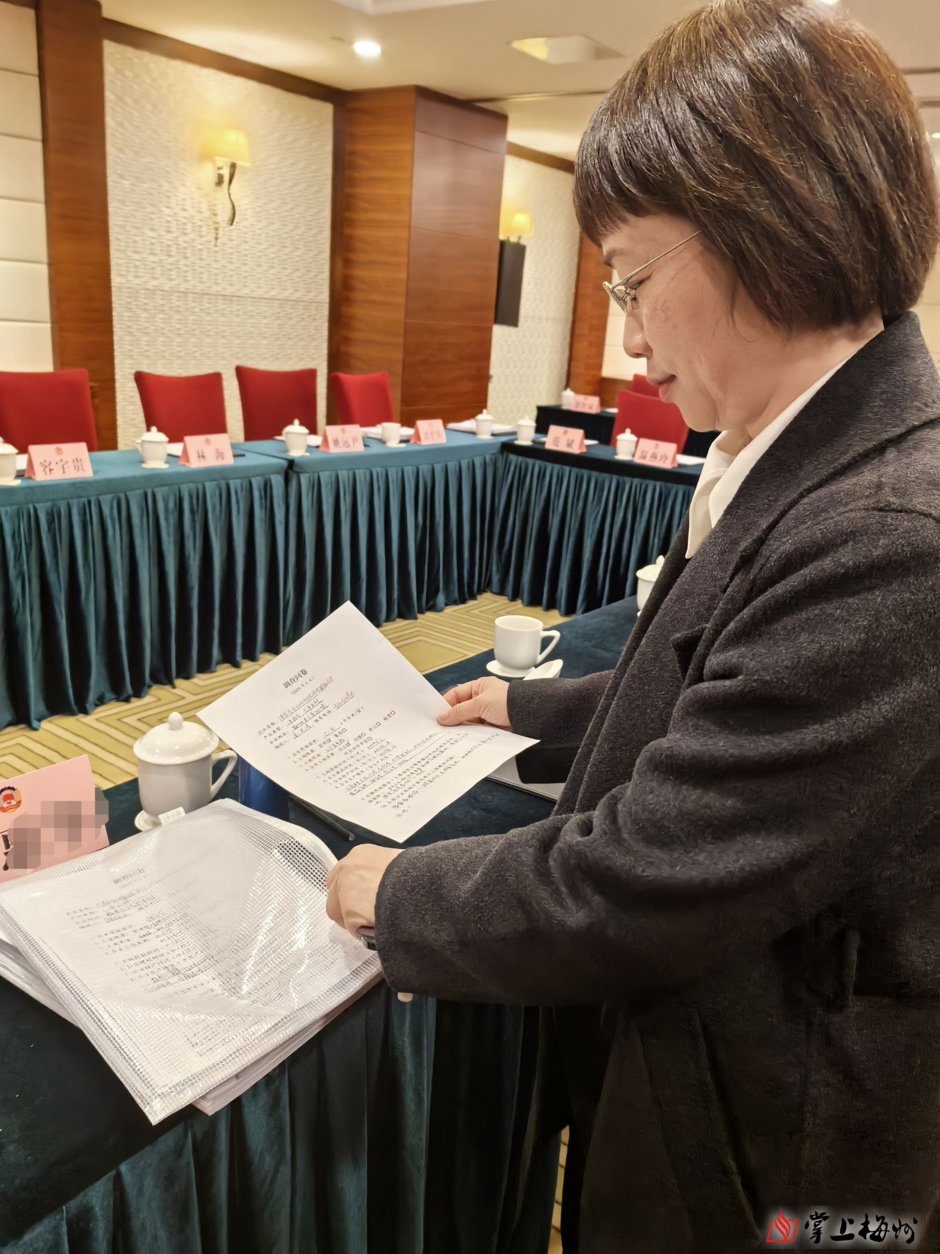 兩會鏡頭丨聚焦企業用地需求，委員將調查問卷帶到會場