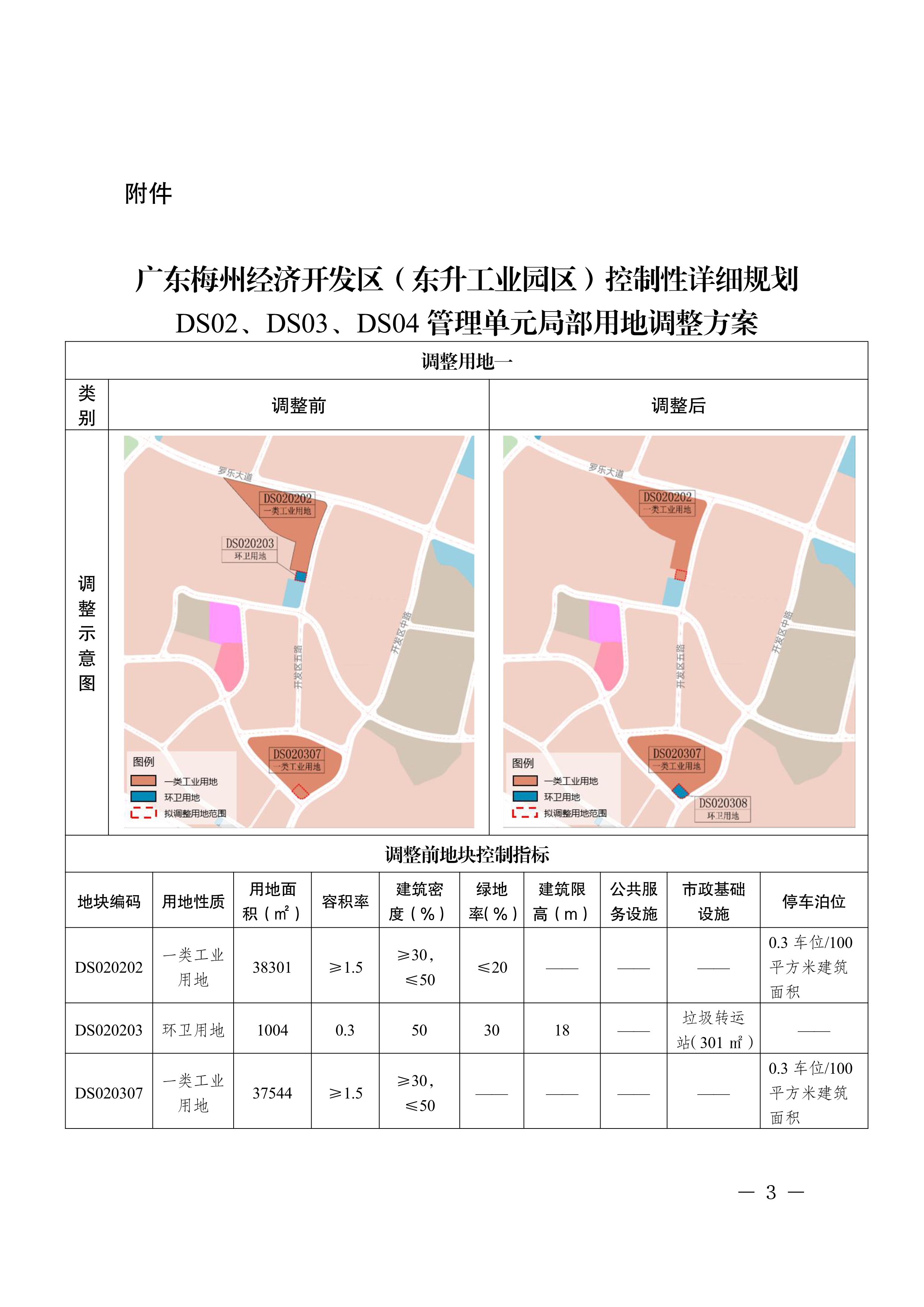 梅州市人民政府關於《廣東梅州經濟開發區（東升工業園區）控製性詳細規劃DS02、DS03、DS04管理單元局部用地調整方案》的批複_image3_out.jpg