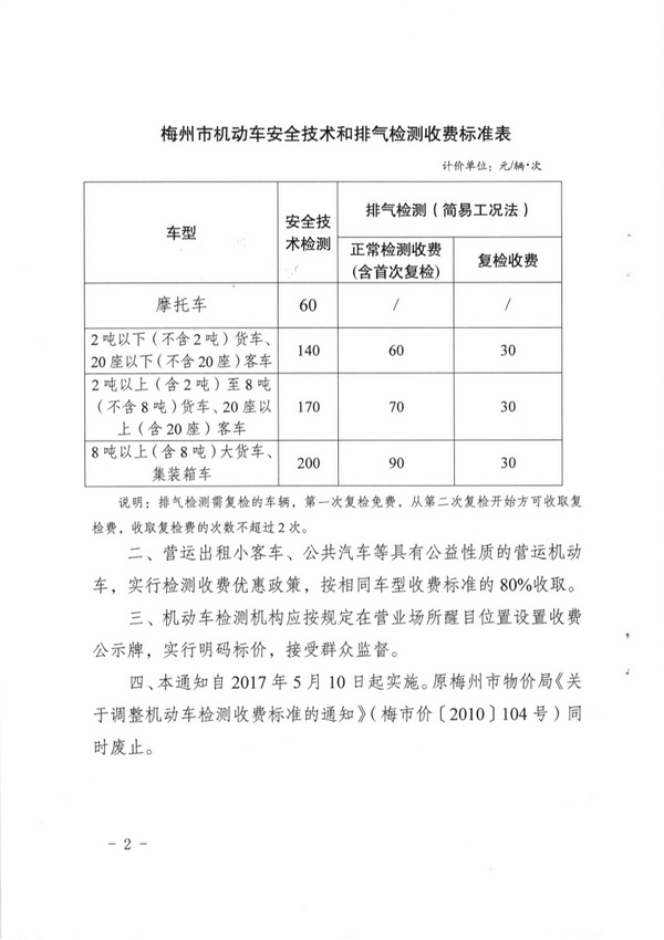 05091120499梅市發改收費〔2017〕76號梅州市發展和改革局關於機動車安全技術和排氣檢測收費問題的通知_2_調整大小.jpg